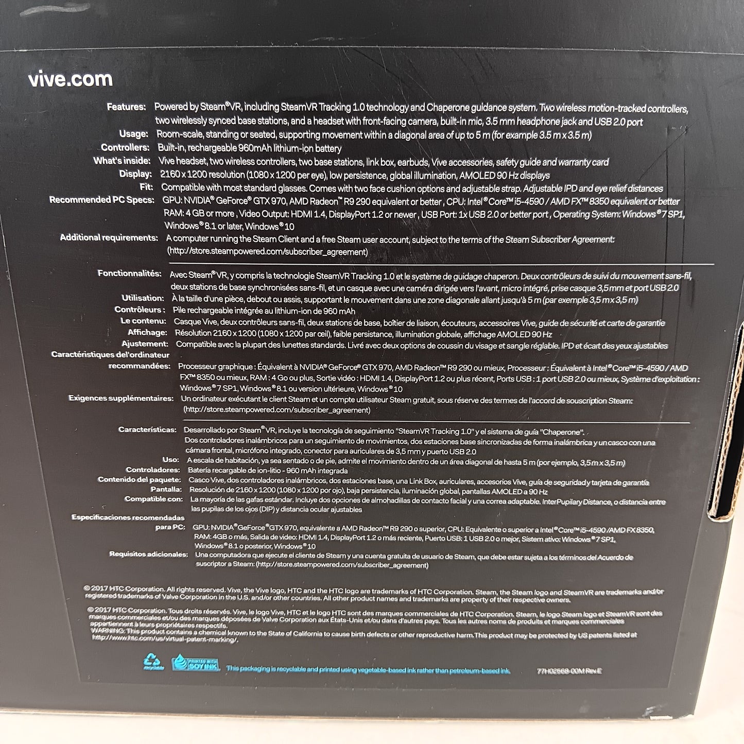 HTC Vive Pro Full Kit Standalone All-in-One VR Headset 2PU6100
