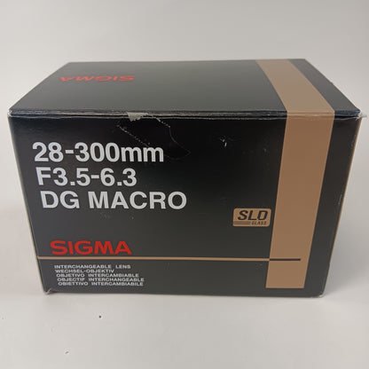 Sigma 28-300mm f/3.5-6.3  DG Macro AF Zoom Lens  With Hood For Nikon