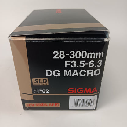 Sigma 28-300mm f/3.5-6.3  DG Macro AF Zoom Lens  With Hood For Nikon