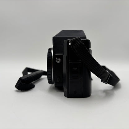 CHINON CP-7m 35MM Film Camera W/Kalimar 175A Flash Black