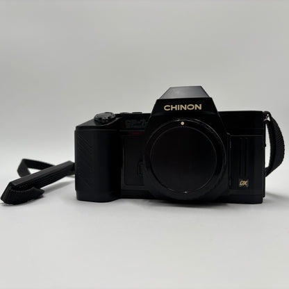CHINON CP-7m 35MM Film Camera W/Kalimar 175A Flash Black