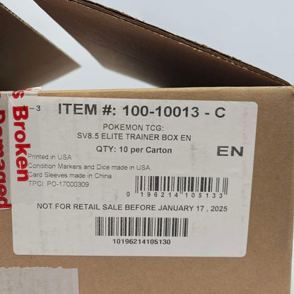 New CASE Pokemon TCG Prismatic Evolutions Elite Trainer Box